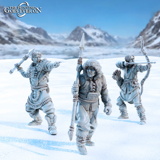 Frostkin Hunters | Tales of the Glacial Wilds | MESBG | The Printing Goes Ever On