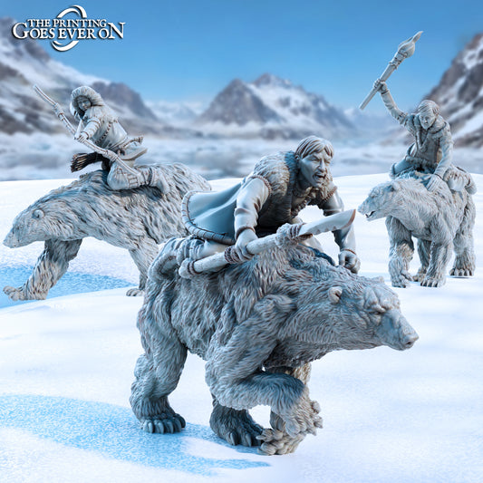 Frostkin Polar Bear Riders | Tales of the Glacial Wilds | MESBG | The Printing Goes Ever On