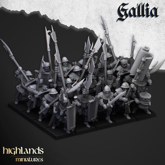 Gallian Men-at-Arms | Gallia, the Medieval Kingdom | Highlands Miniatures