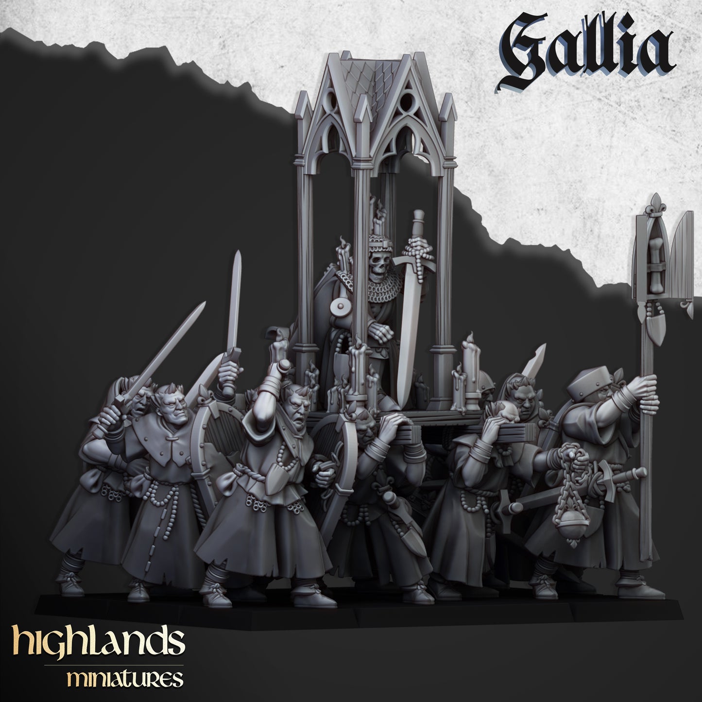 Gallian Pilgrims | Gallia, the Medieval Kingdom | Highlands Miniatures