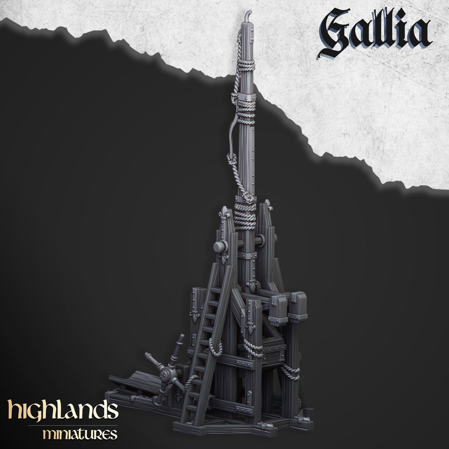 Gallian Trebuchet | Gallia, the Medieval Kingdom | Highlands Miniatures