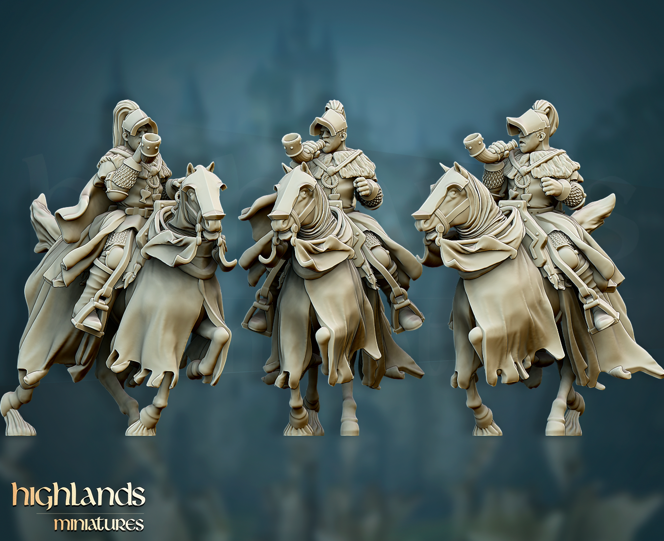 Grail Knights Command Group | Gallia, the Medieval Kingdom | Highlands Miniatures