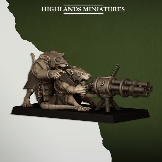 Heavy Weapons Team - Gatling Gun | Sewer Vermin | Highlands Miniatures