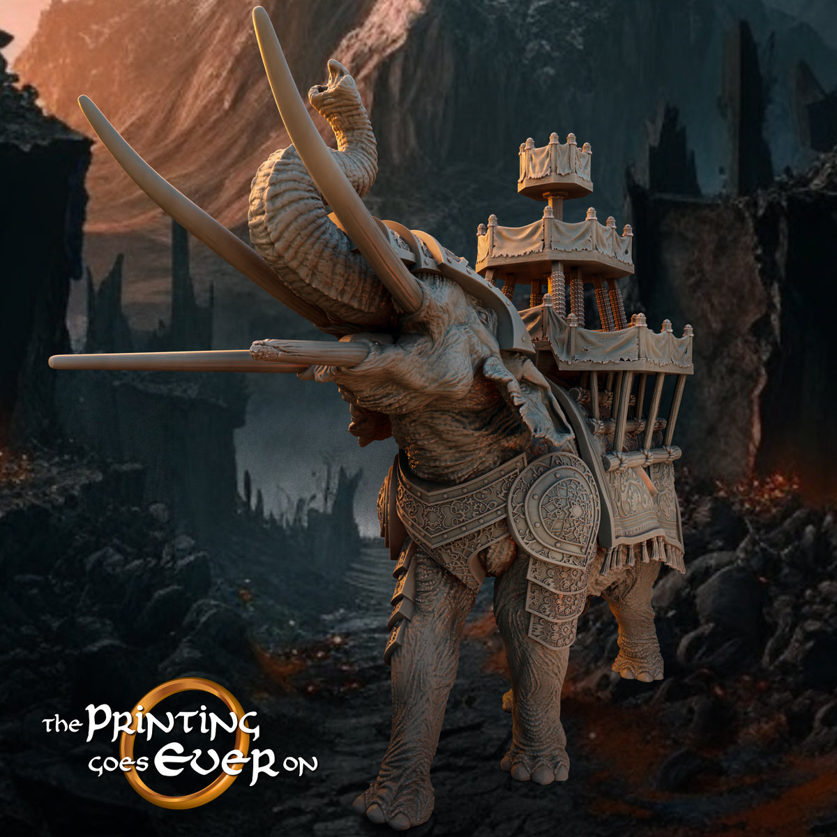 Geonät Ritning Giant War Elephant - B | Assault Orcs | The Printing Goes Ever On ...