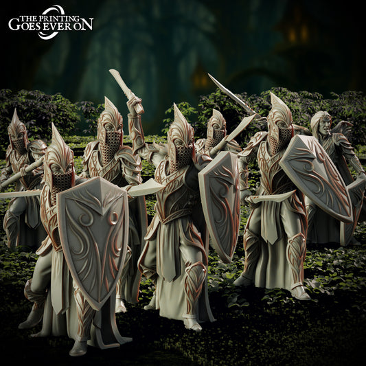 Greenmantle Guard | Elderwood Elves | MESBG | The Printing Goes Ever On
