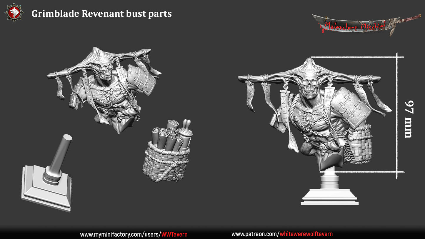 Grimblade Revenant - Bust | Malevolent Mischief | White Werewolf Tavern