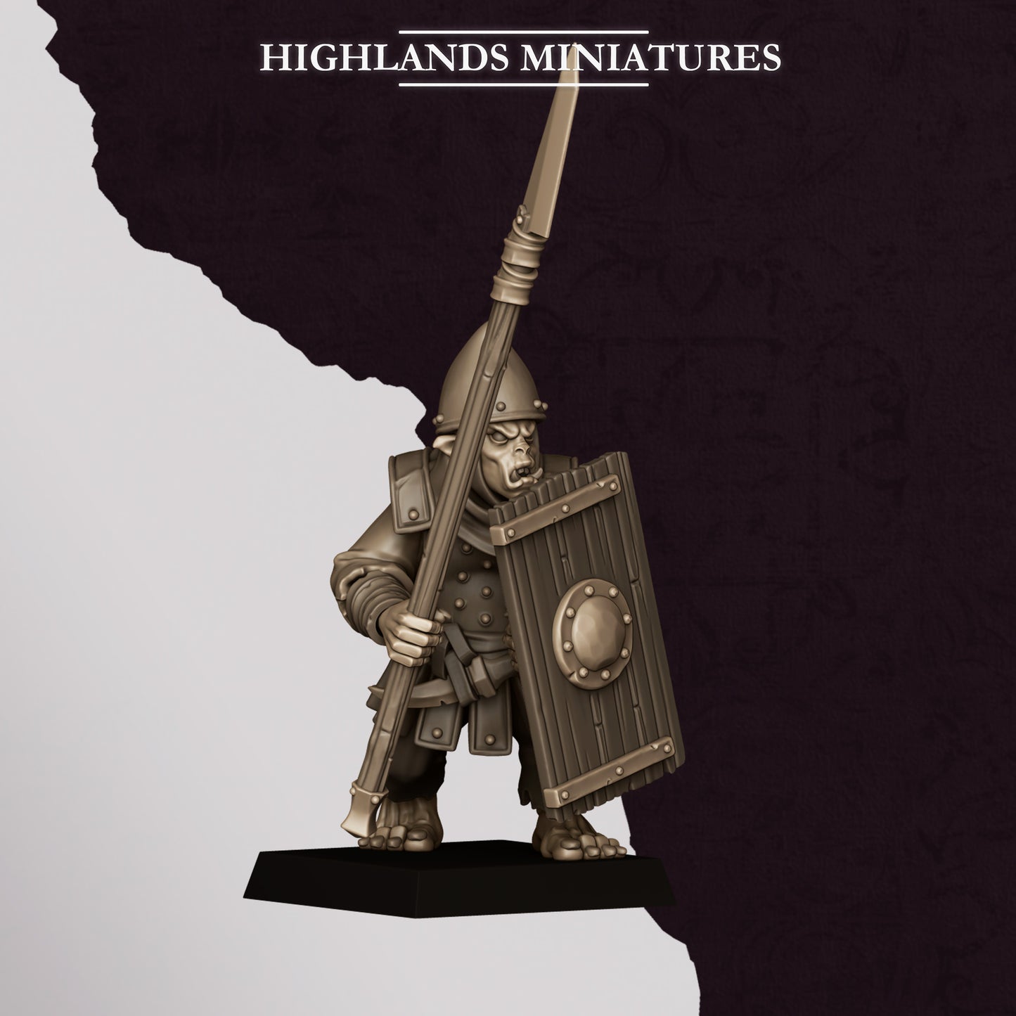 Hobgoblin Spearman | Hobgoblins | Highlands Miniatures