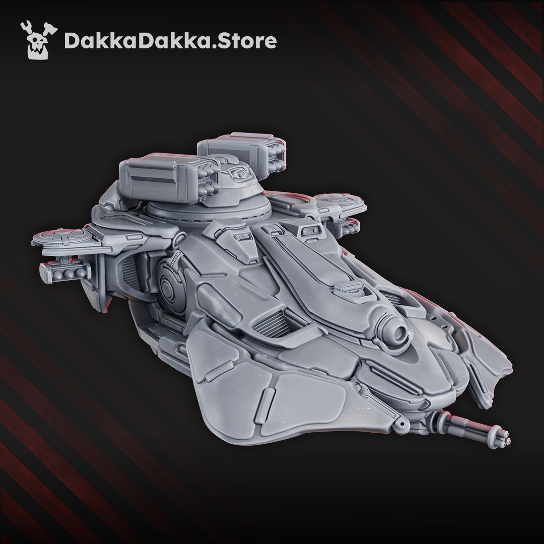 Black Sun Covenant hover tank turret variant, sci-fi grav vehicle by Dakka Dakka