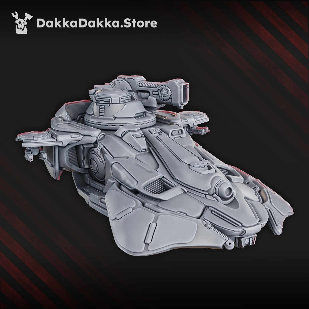 Black Sun Covenant hover tank turret variant, sci-fi grav vehicle by Dakka Dakka