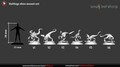 Halfling Dino Mount Set | Small But Sharp | White Werewolf Tavern