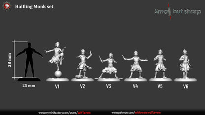 Halfling Monks Set | Small But Sharp | White Werewolf Tavern