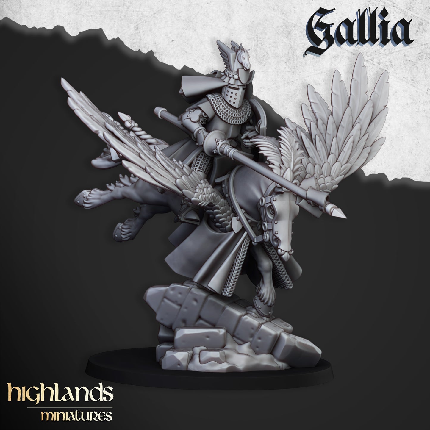 Pegasus Knights | Gallia, the Medieval Kingdom | Highlands Miniatures