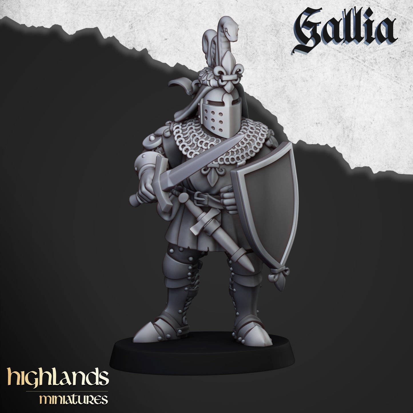 Knights of Gallia on Foot | Gallia, the Medieval Kingdom | Highlands Miniatures