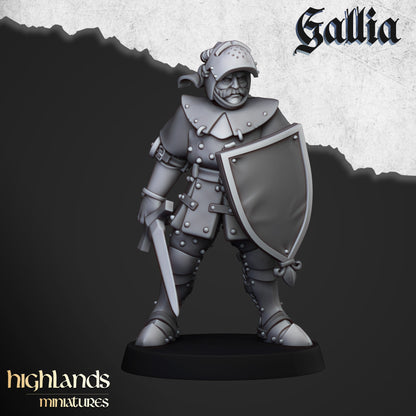 Knights of Gallia on Foot | Gallia, the Medieval Kingdom | Highlands Miniatures