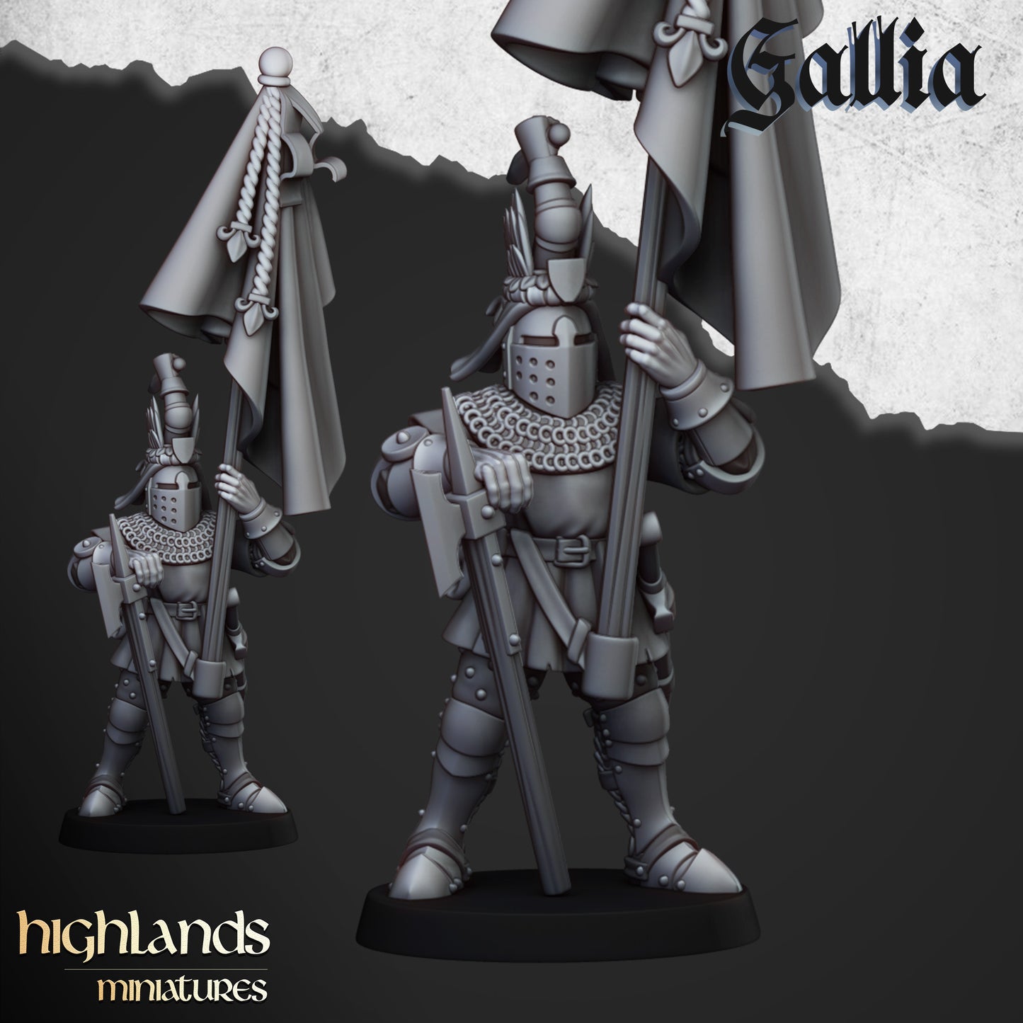 Knights of Gallia on Foot | Gallia, the Medieval Kingdom | Highlands Miniatures