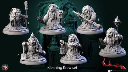 Cleaning Crew set | Monstrooffice | Resin 3D Printed Miniature | White Werewolf Tavern | DnD