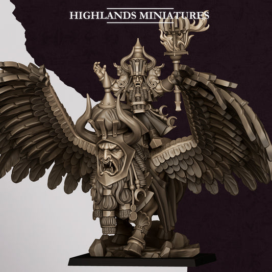 Great Sorcerer Of Marduk On Lamassu | Sons of Marduk | Highlands Miniatures