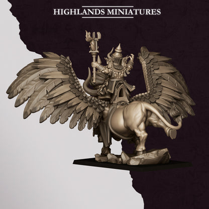 Great Sorcerer Of Marduk On Lamassu | Sons of Marduk | Highlands Miniatures