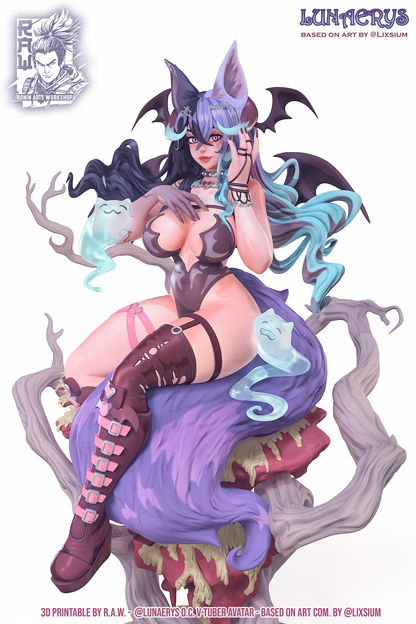 Lunaerys | Clothed or Nude | Resin 3D Printed Pinup | Ronin Arts Workshop