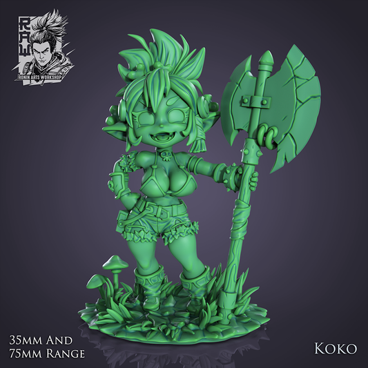 Koko the Barbarian - Chibi Goblin Girl | Ronin Arts Workshop