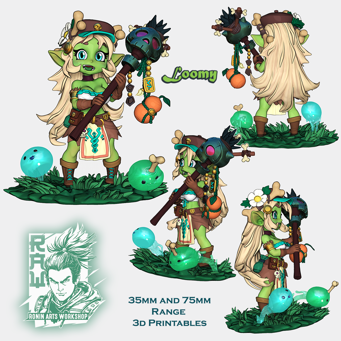 Loomy the Shaman - Chibi Goblin Girl | Ronin Arts Workshop