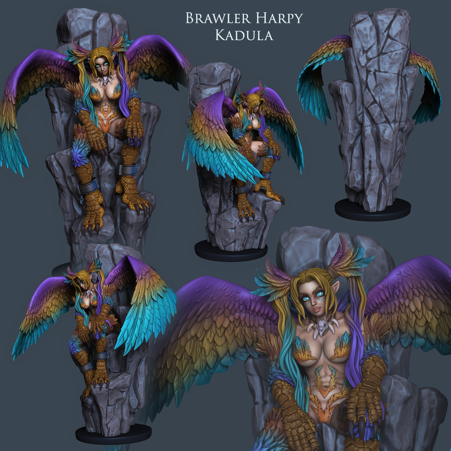 Harpy Swarm - Kadula | NSFW or SFW | Resin 3D Printed Pinup | Ronin Arts Workshop