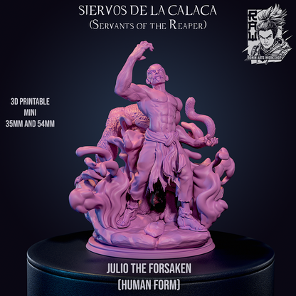 Julio, The Forsaken (Nahual) | Servants of the Reaper | 28-120mm Scale | Resin 3D Printed Miniature | Ronin Arts Workshop