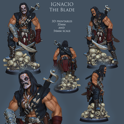 Ignacio, The Blade | Servants of the Reaper | 28-120mm Scale | Resin 3D Printed Miniature | Ronin Arts Workshop