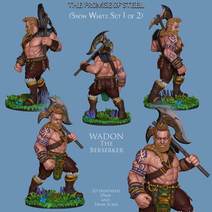 Wardon - The Berserker | The Promise of Steel | 28mm-120mm Scale | Ronin Arts Workshop (Copy)