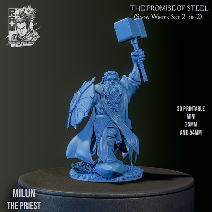 Milun - The Priest | The Promise of Steel | 28mm-120mm Scale | Ronin Arts Workshop