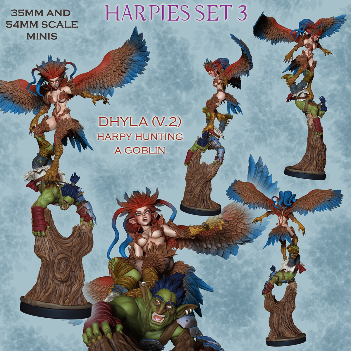 Dhyla the Harpy - Goblin Hunting Alt Pose | Pinups | Ronin Arts Workshop