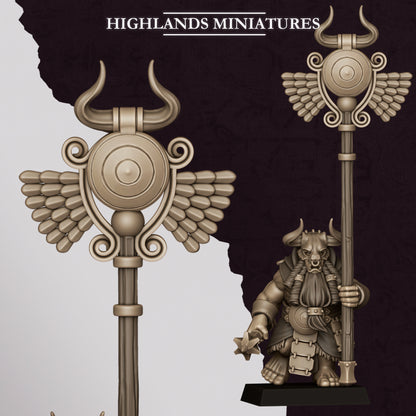 Marduk Cultists - Command Group | Sons of Marduk | Highlands Miniatures