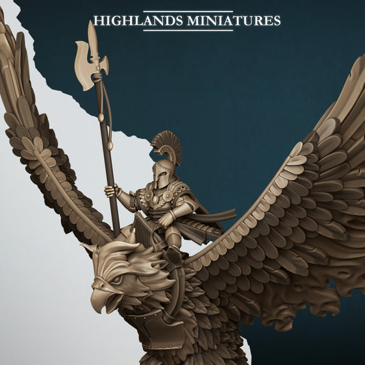 Fire Phoenix (Optional Rider) | Aegean Elves | Highlands Miniatures