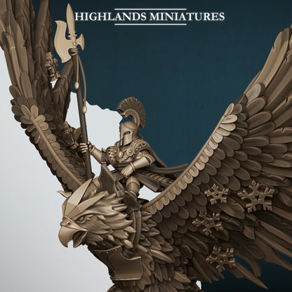 Frost Phoenix (Optional Rider) | Aegean Elves | Highlands Miniatures