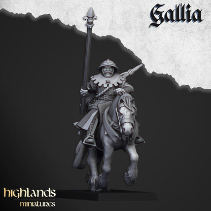 Mounted Men at Arms | Gallia, the Medieval Kingdom | Highlands Miniatures