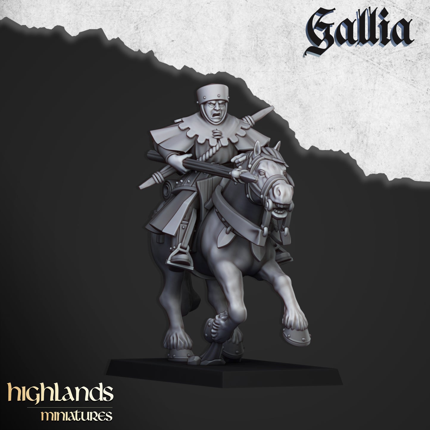 Mounted Men at Arms | Gallia, the Medieval Kingdom | Highlands Miniatures