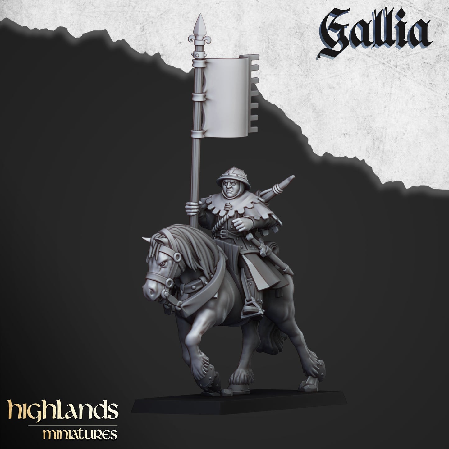 Mounted Men at Arms | Gallia, the Medieval Kingdom | Highlands Miniatures