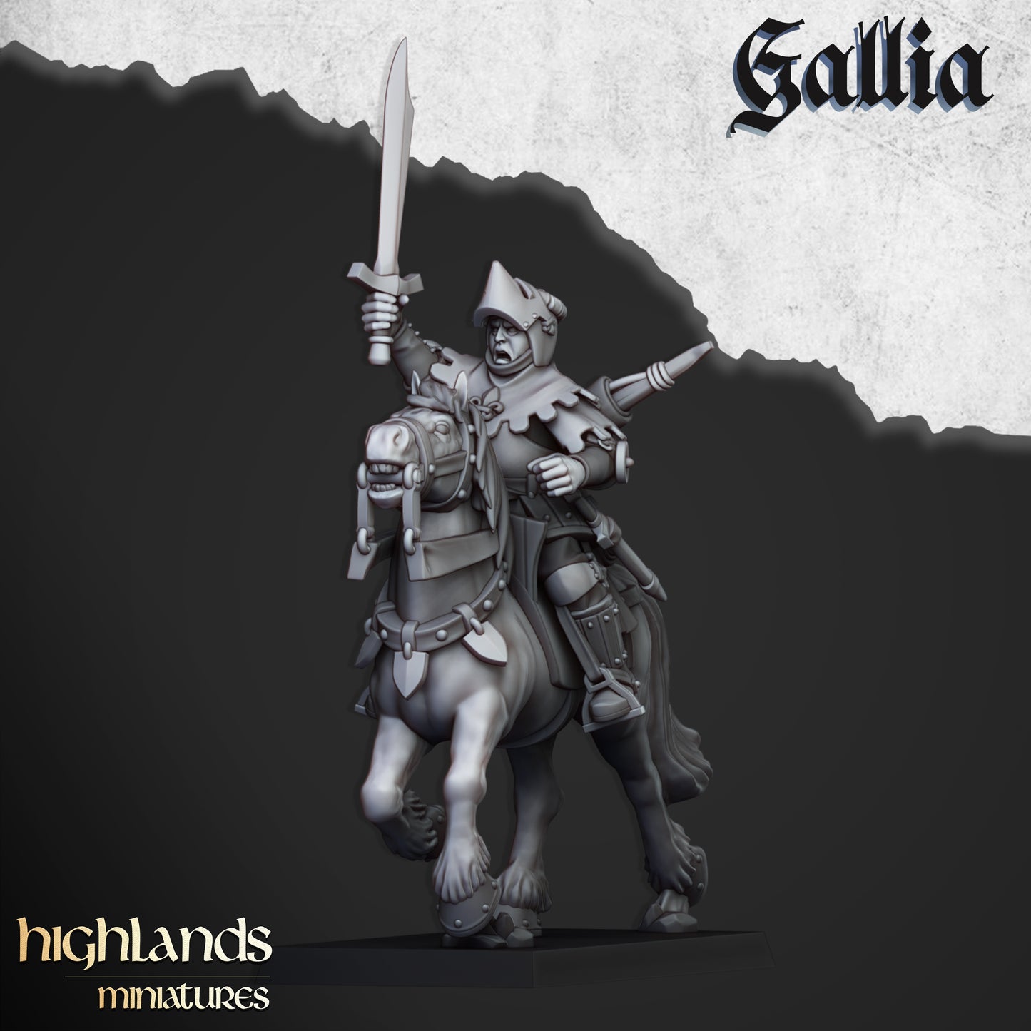 Mounted Men at Arms | Gallia, the Medieval Kingdom | Highlands Miniatures