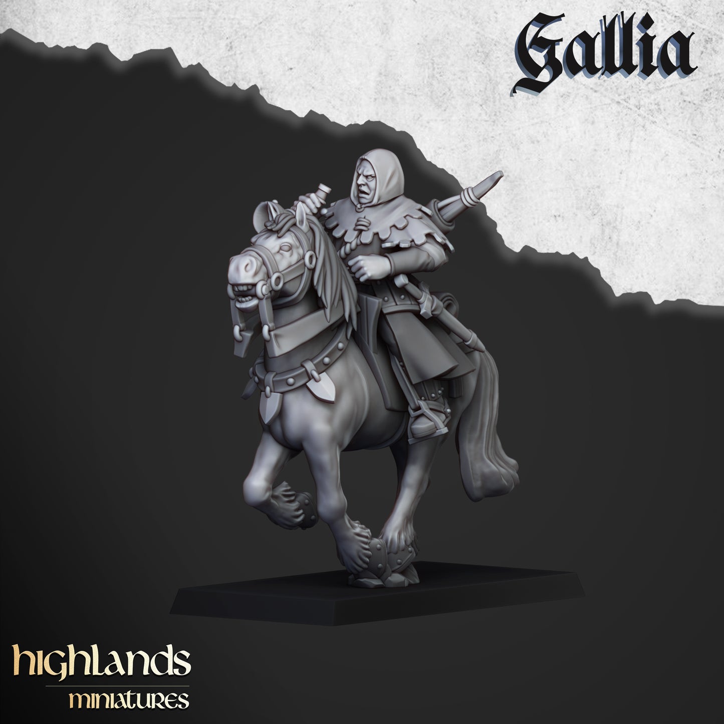 Mounted Men at Arms | Gallia, the Medieval Kingdom | Highlands Miniatures