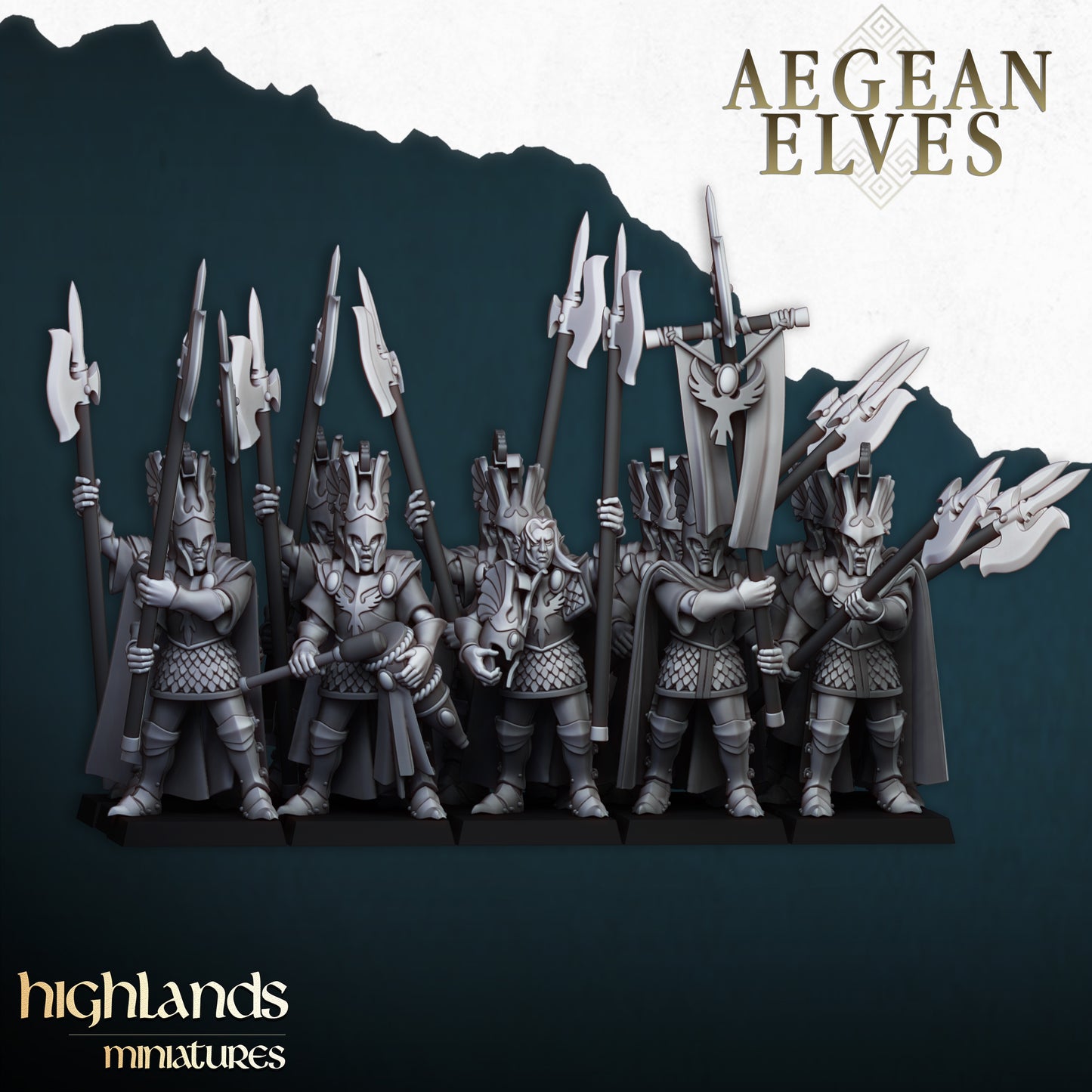 Aegean Elves Mycenaean Guard | Highlands Miniatures