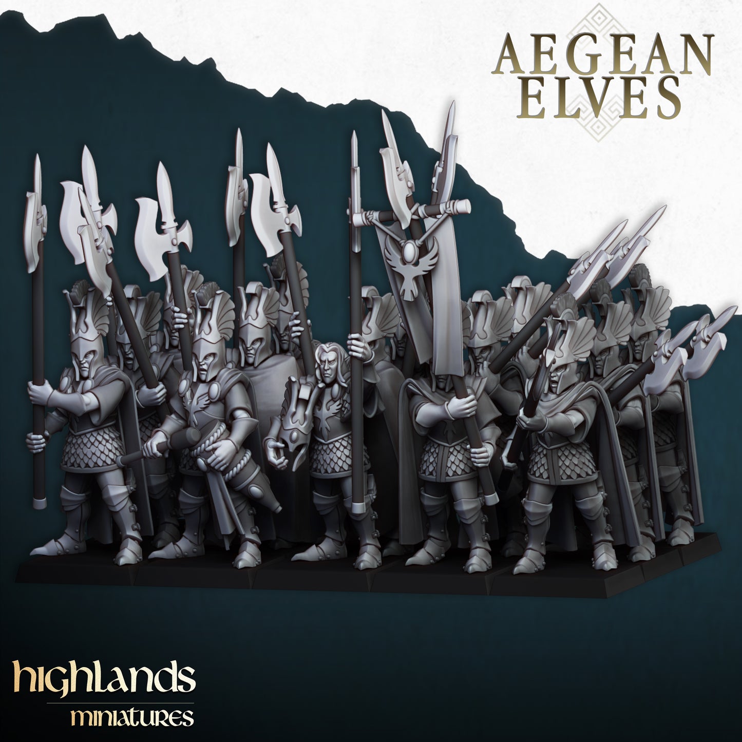 Aegean Elves Mycenaean Guard | Highlands Miniatures