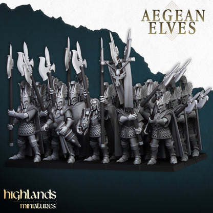 Aegean Elves Mycenaean Guard | Highlands Miniatures