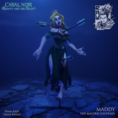 Maddy the Maiden - (Living or Undead Version) | Fantasy RPG Miniatures | Ronin Arts Workshop