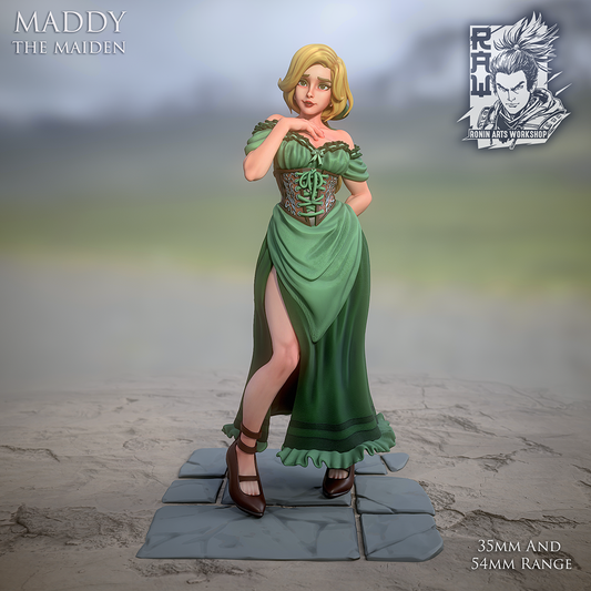 Maddy the Maiden - (Living or Undead Version) | Fantasy RPG Miniatures | Ronin Arts Workshop