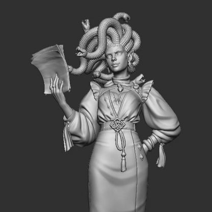 Office Medusa | Monstrooffice | Multiple Scales | Resin 3D Printed Miniature | White Werewolf Tavern
