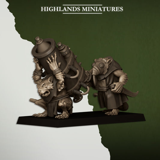 Heavy Weapons Team - Mortar | Sewer Vermin | Highlands Miniatures