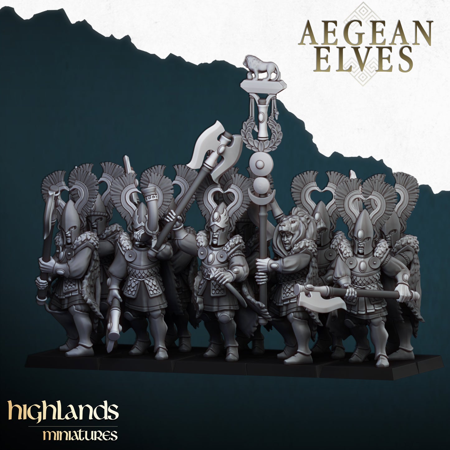 Aegean Elves Nemean Lions | Highlands Miniatures