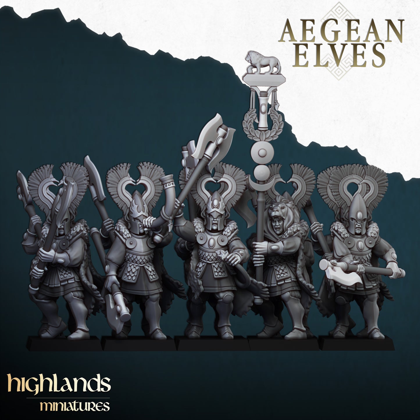 Aegean Elves Nemean Lions | Highlands Miniatures