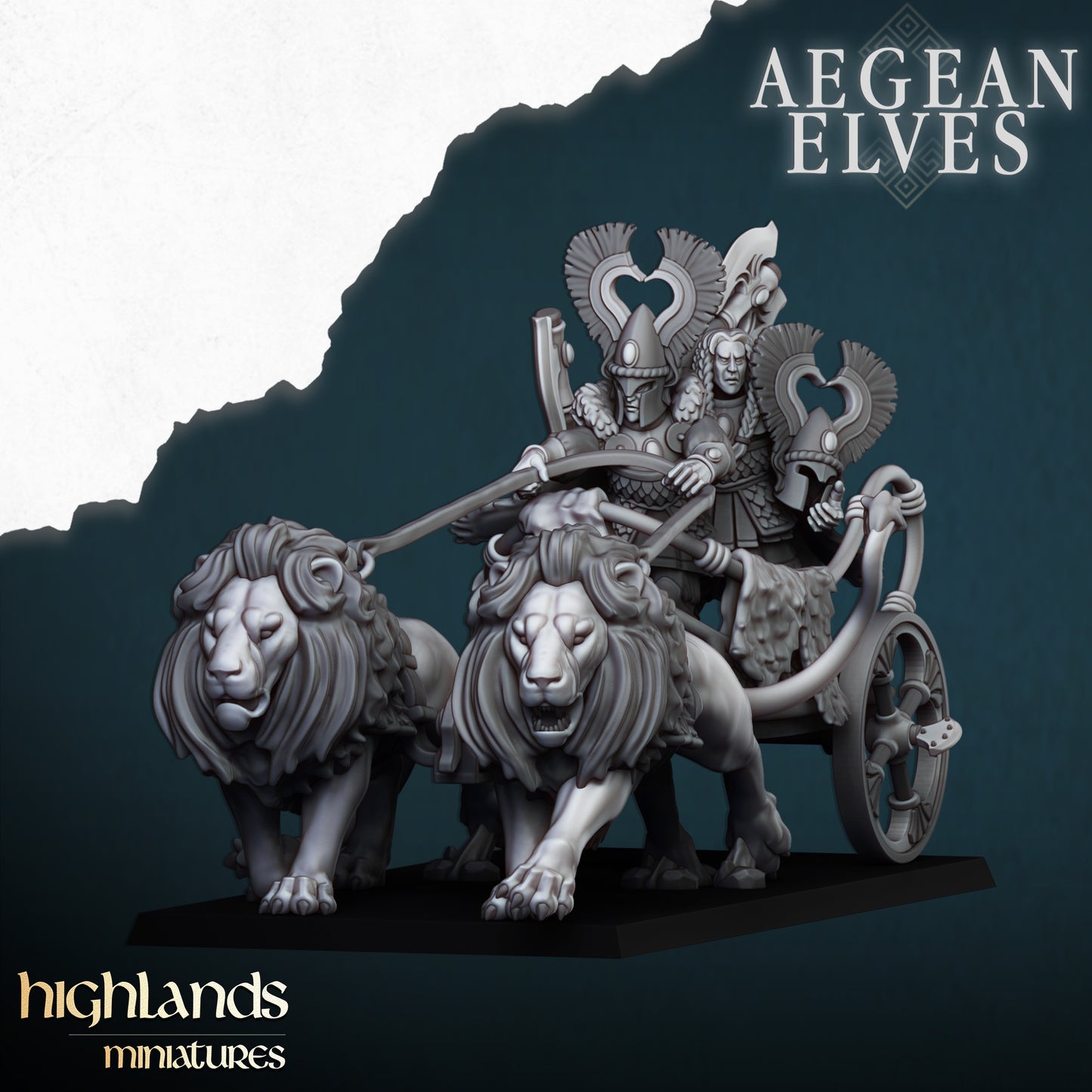 Aegean Elves Nemean Lion Chariot | Highlands Miniatures