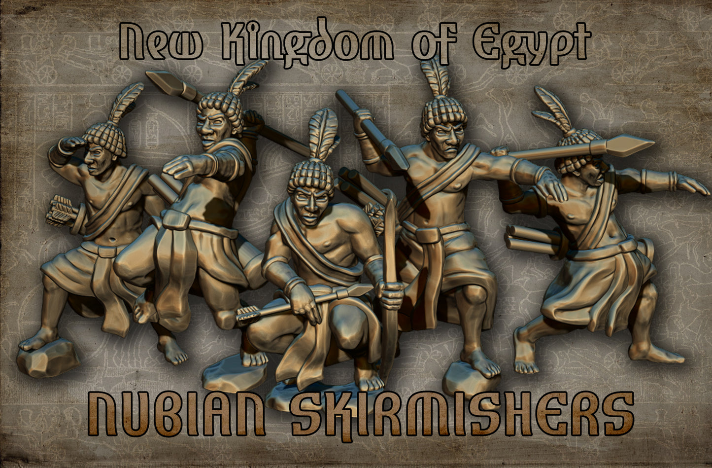 Nubian Skirmishers | New Kingdom of Egpyt | Red Copper Miniatures